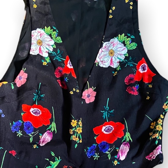 Zara trafalic collection cropped vneck blouse size S - Picture 4 of 8